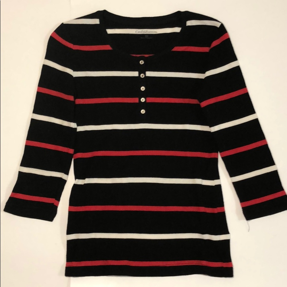 Croft & Barrow 3/4 Sleeve Sweater Shirt